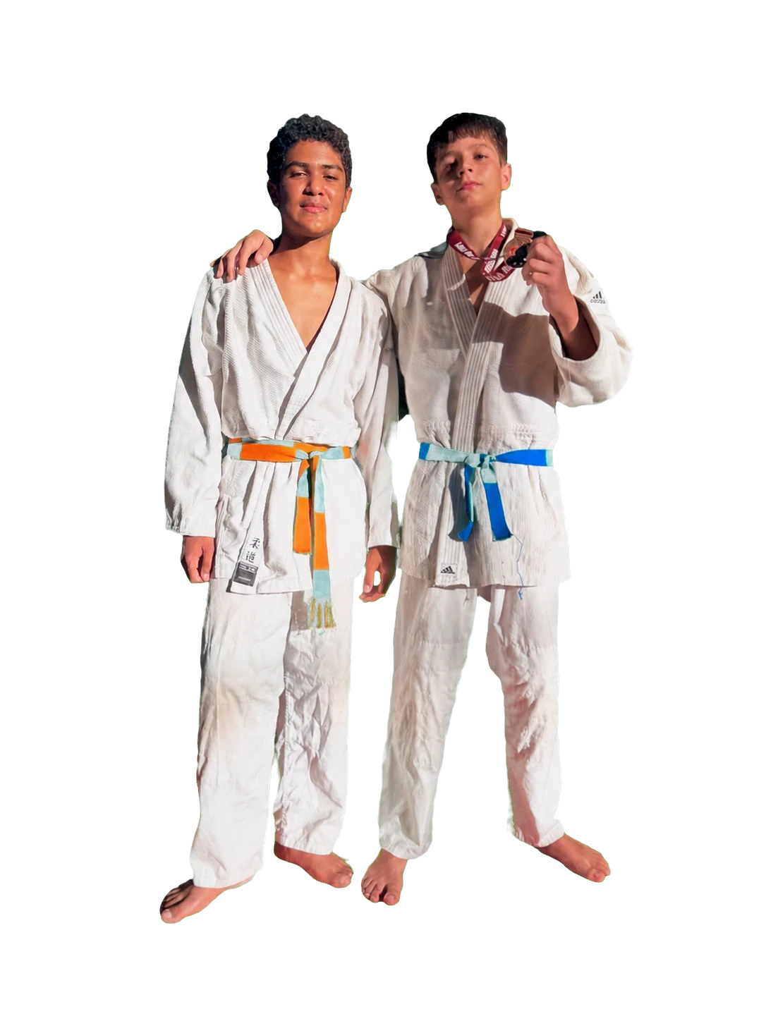 Deux jeunes judokas du club